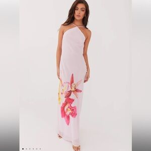 Peppermayo One Shoulder Floral Dress - Pink and Yellow